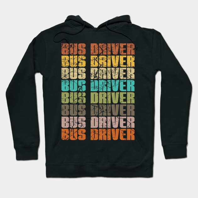 Retro School Bus-Bus Driver Gift Hoodie by savariya